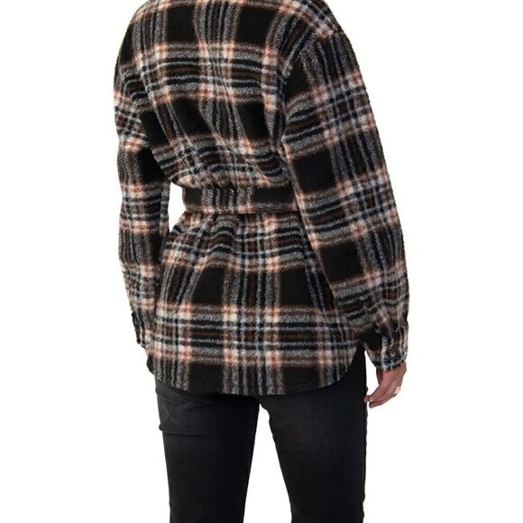 NEW SANCTUARY shay shacket in essex plaid  jacket, coat size XXL - Picture 6 of 11